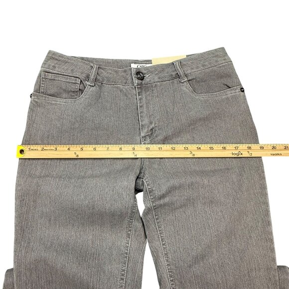 Cato Contemporary Womens Size 6 (31x32) Average Lower Rise Boot Cut Jeans Gray - Picture 12 of 14